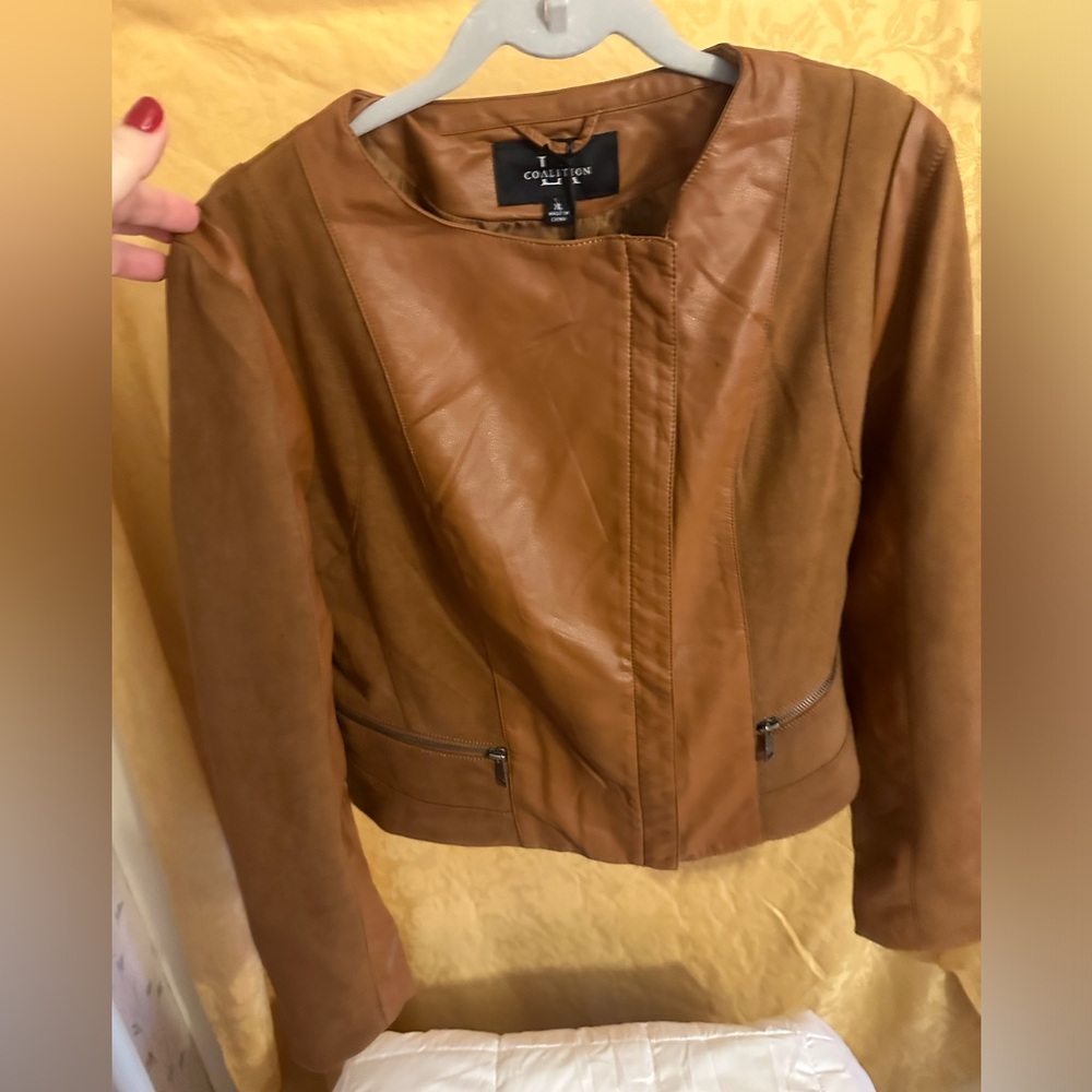 Coalition LA Vegan Leather and Suede Jacket